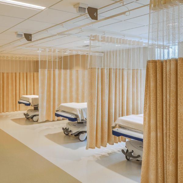 Healthcare-grade cubicle curtains installed by RJO Enterprises